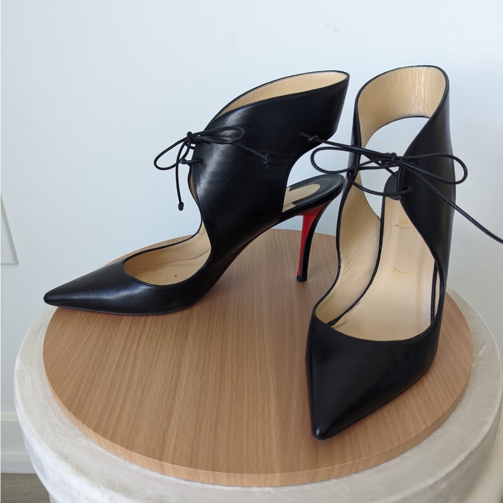 Christian Louboitin leather shoes size EU 39 like new condition ❗️AUTHENTIC - Picture 3 of 10